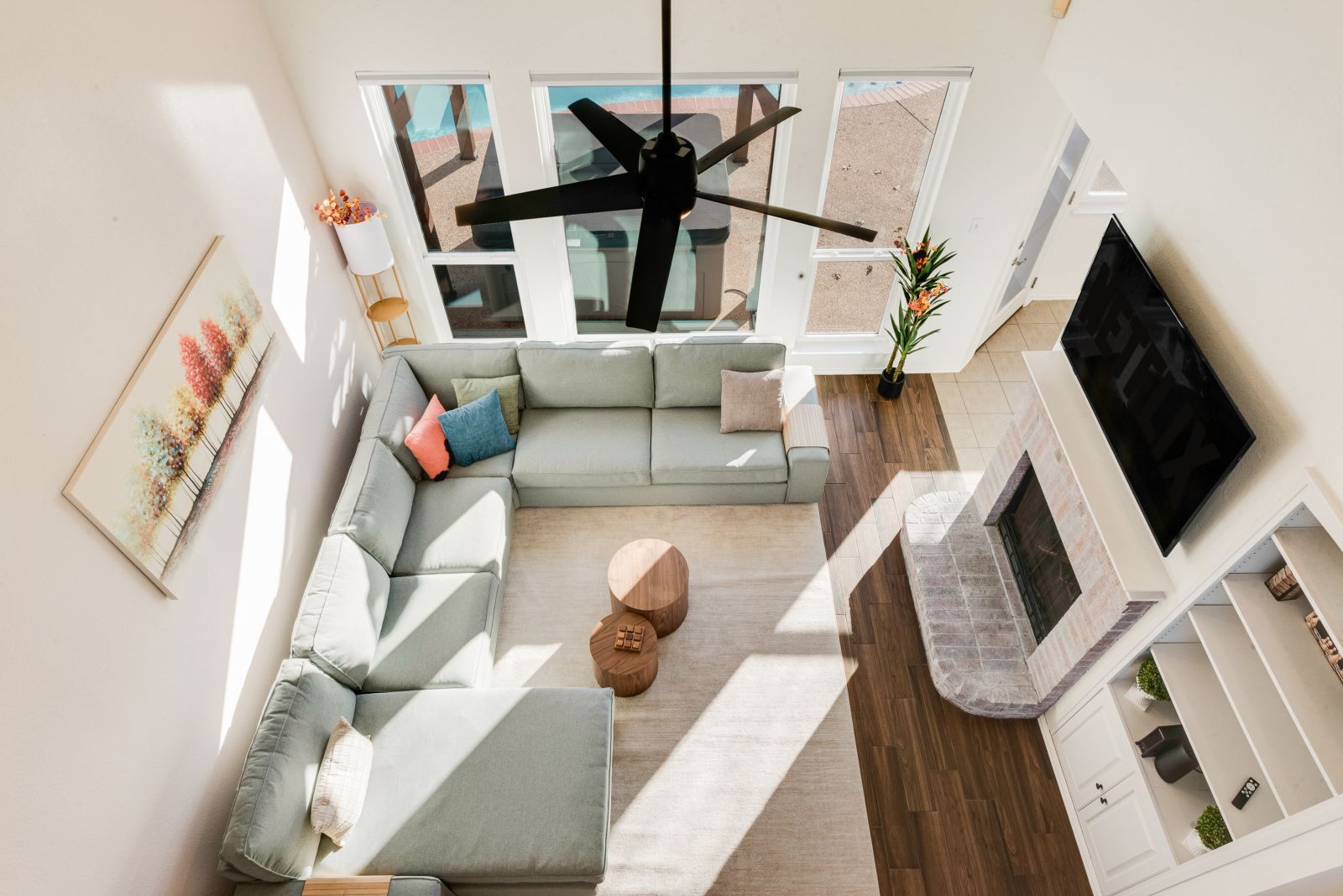 Living room from the gallery above
