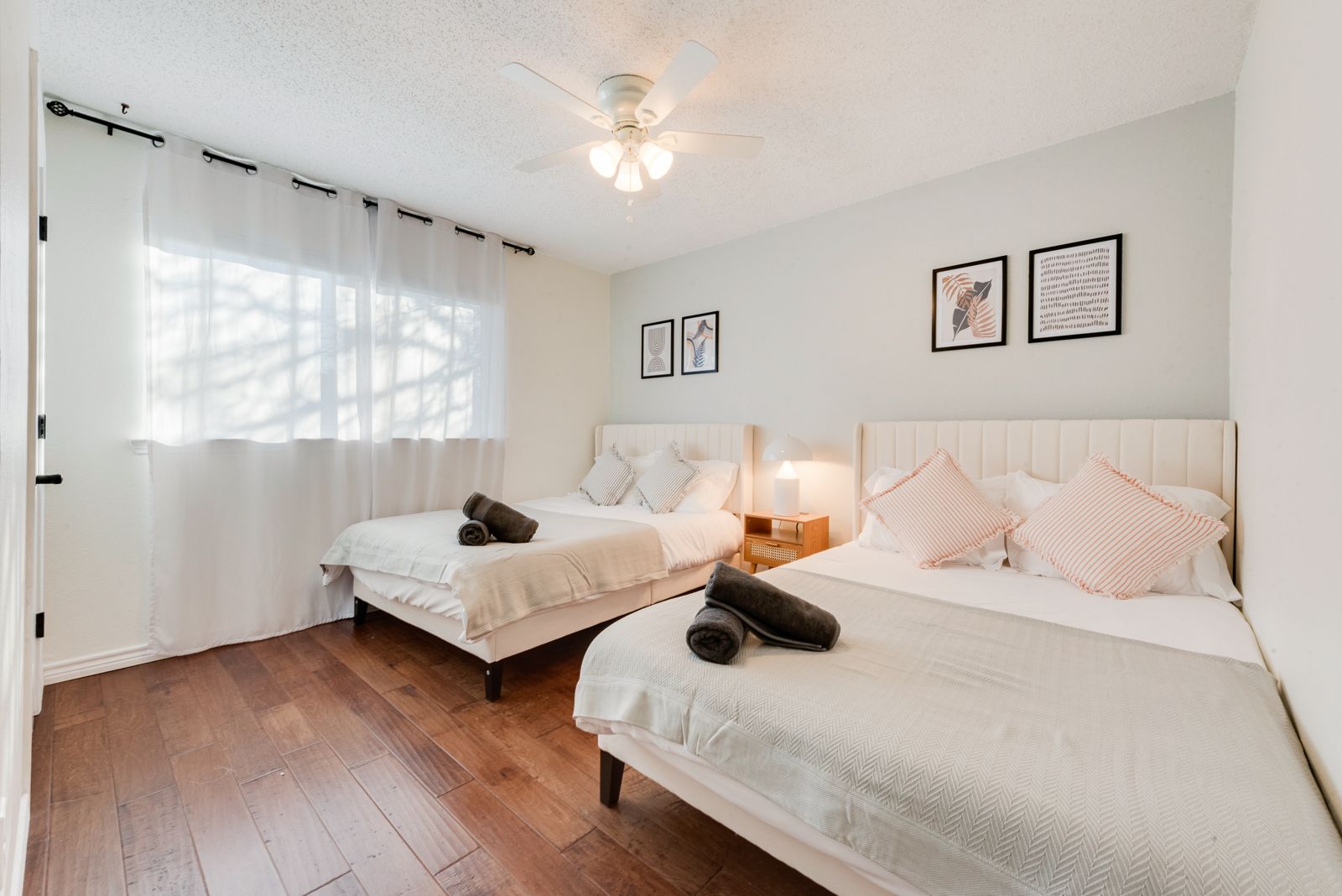 Bedroom with two full beds